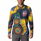 Roosters NAIDOC Week 2026 Personalised Button Sweatshirt 50 Years of Deadly Aboriginal Art