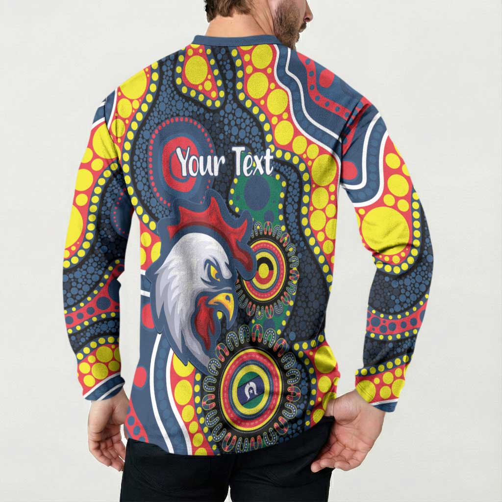 Roosters NAIDOC Week 2026 Personalised Button Sweatshirt 50 Years of Deadly Aboriginal Art