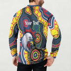 Roosters NAIDOC Week 2026 Personalised Button Sweatshirt 50 Years of Deadly Aboriginal Art