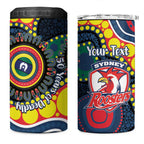 Roosters NAIDOC Week 2026 Personalised 4 in 1 Can Cooler Tumbler 50 Years of Deadly Aboriginal Art