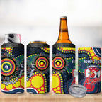 Roosters NAIDOC Week 2026 Personalised 4 in 1 Can Cooler Tumbler 50 Years of Deadly Aboriginal Art