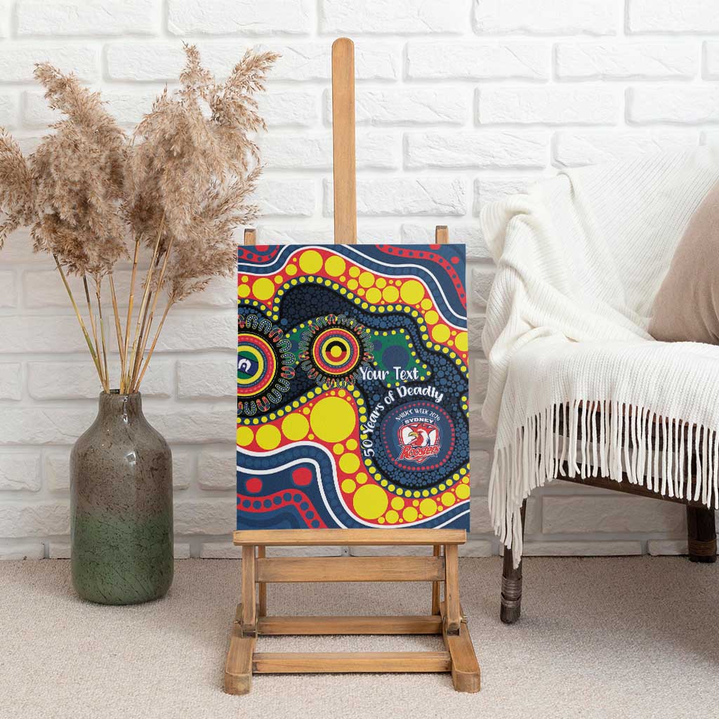 Roosters NAIDOC Week 2026 Personalised Canvas Wall Art 50 Years of Deadly Aboriginal Art