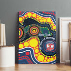 Roosters NAIDOC Week 2026 Personalised Canvas Wall Art 50 Years of Deadly Aboriginal Art