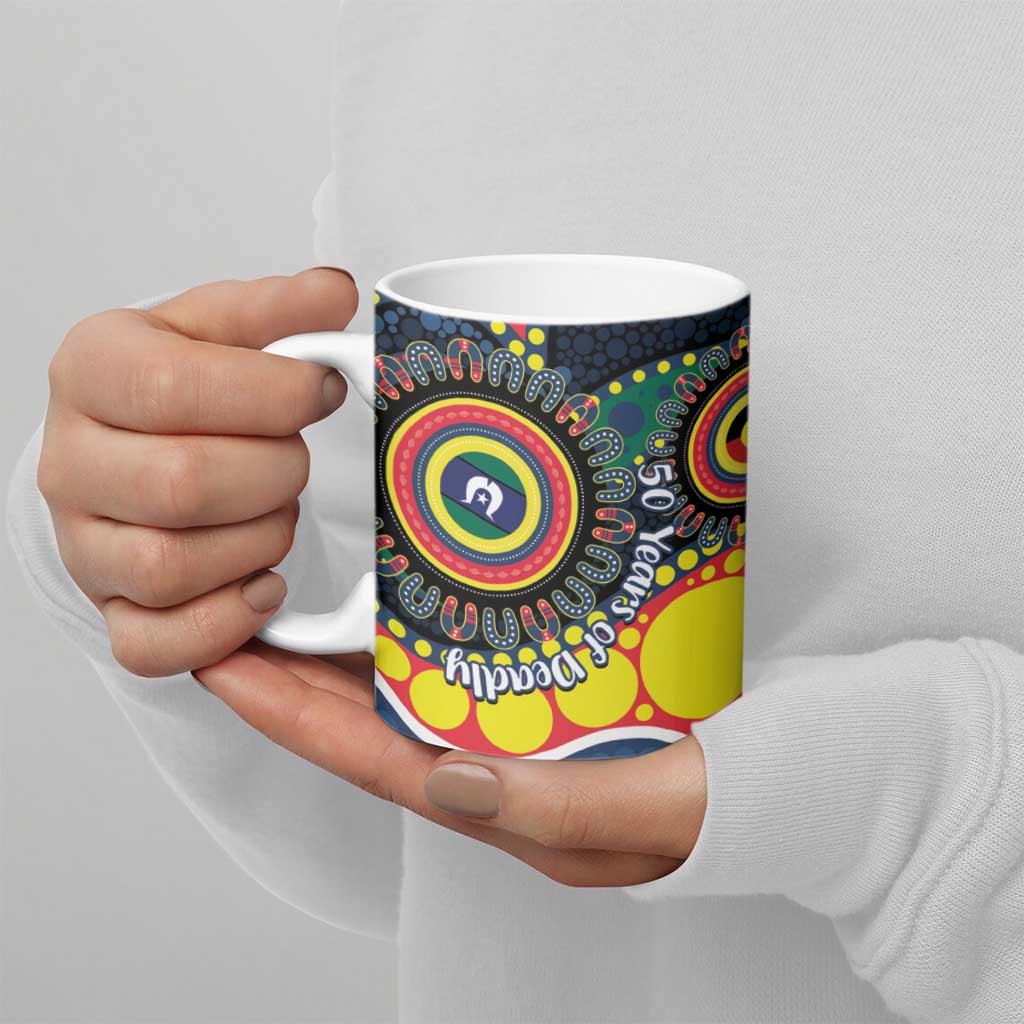 Roosters NAIDOC Week 2026 Personalised Ceramic Mug 50 Years of Deadly Aboriginal Art