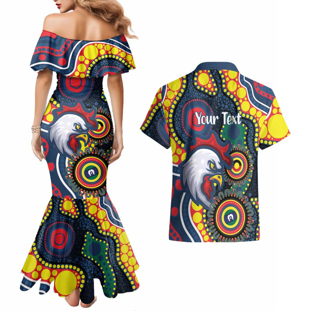 Roosters NAIDOC Week 2026 Personalised Couples Matching Mermaid Dress and Hawaiian Shirt 50 Years of Deadly Aboriginal Art
