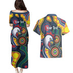 Roosters NAIDOC Week 2026 Personalised Couples Matching Puletasi and Hawaiian Shirt 50 Years of Deadly Aboriginal Art