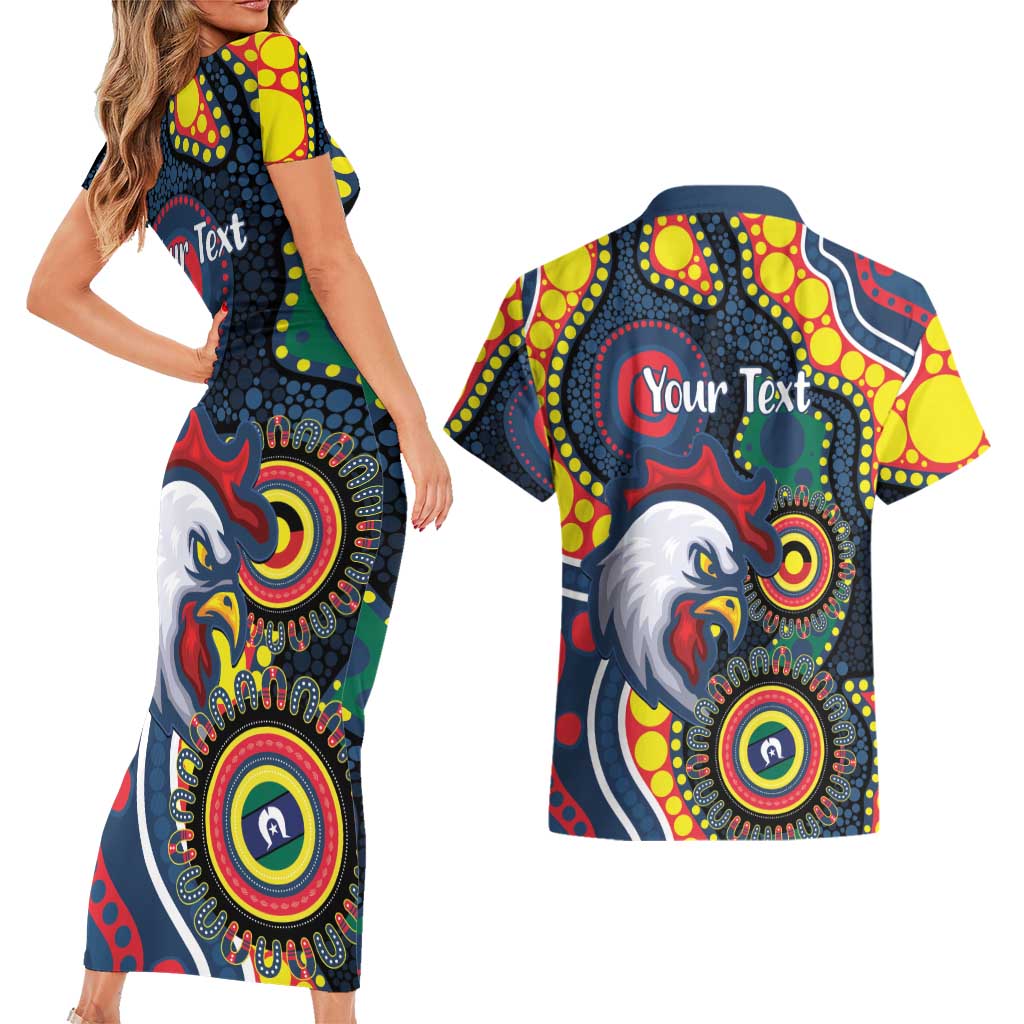 Roosters NAIDOC Week 2026 Personalised Couples Matching Short Sleeve Bodycon Dress and Hawaiian Shirt 50 Years of Deadly Aboriginal Art