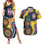Roosters NAIDOC Week 2026 Personalised Couples Matching Summer Maxi Dress and Hawaiian Shirt 50 Years of Deadly Aboriginal Art