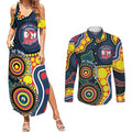 Roosters NAIDOC Week 2026 Personalised Couples Matching Summer Maxi Dress and Long Sleeve Button Shirt 50 Years of Deadly Aboriginal Art