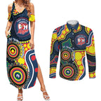 Roosters NAIDOC Week 2026 Personalised Couples Matching Summer Maxi Dress and Long Sleeve Button Shirt 50 Years of Deadly Aboriginal Art
