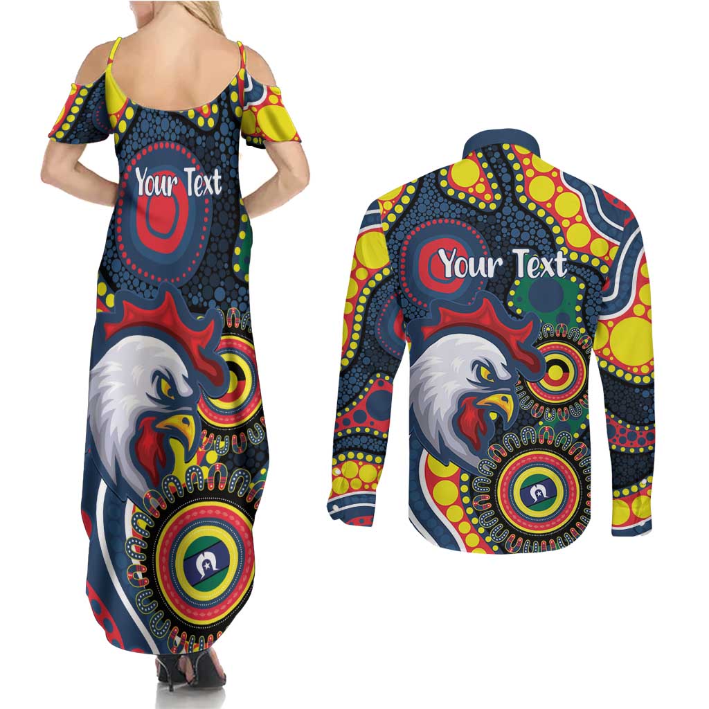 Roosters NAIDOC Week 2026 Personalised Couples Matching Summer Maxi Dress and Long Sleeve Button Shirt 50 Years of Deadly Aboriginal Art