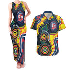 Roosters NAIDOC Week 2026 Personalised Couples Matching Tank Maxi Dress and Hawaiian Shirt 50 Years of Deadly Aboriginal Art