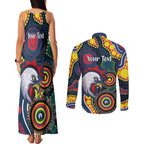 Roosters NAIDOC Week 2026 Personalised Couples Matching Tank Maxi Dress and Long Sleeve Button Shirt 50 Years of Deadly Aboriginal Art