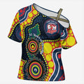 Roosters NAIDOC Week 2026 Personalised Cross Shoulder Shirt 50 Years of Deadly Aboriginal Art