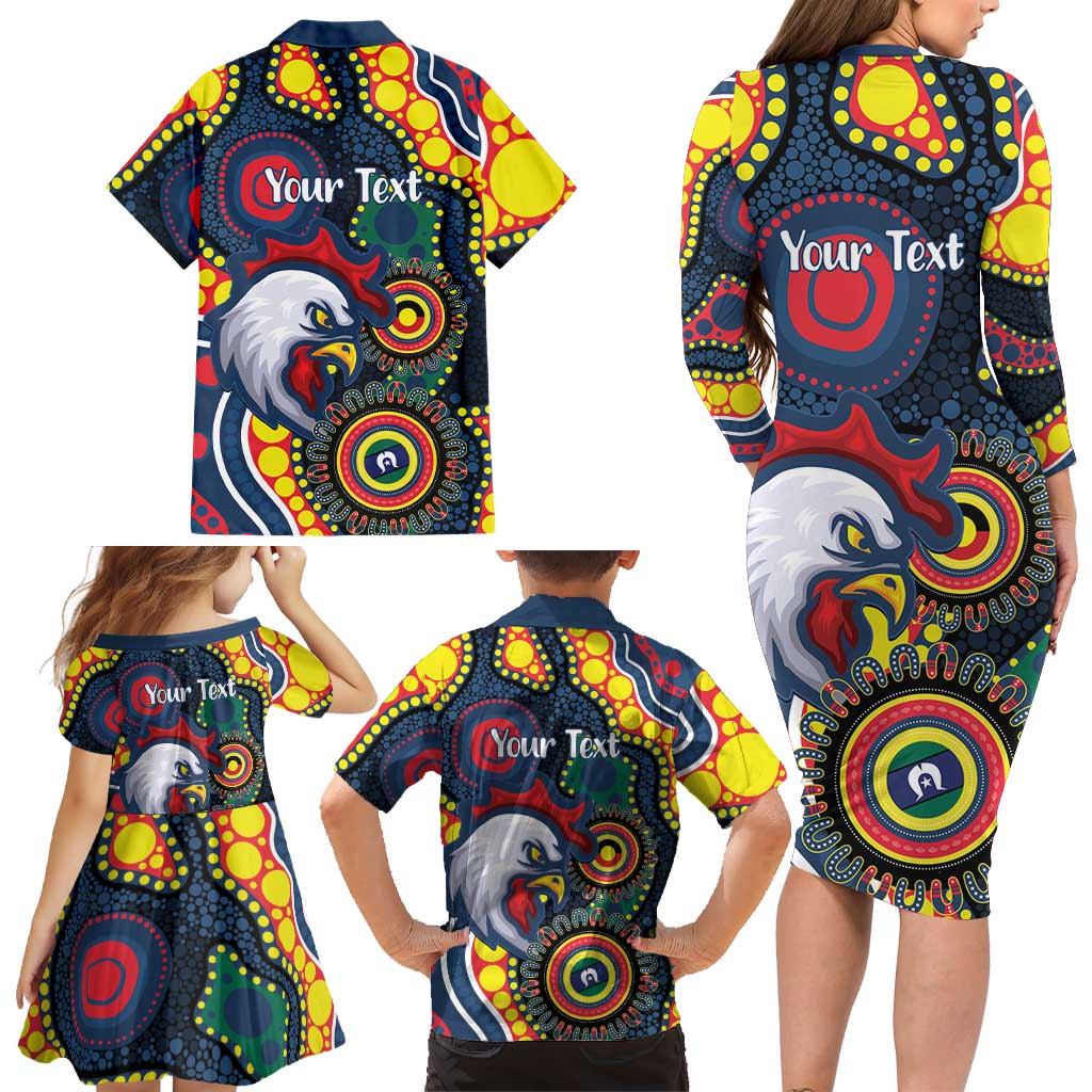 Roosters NAIDOC Week 2026 Personalised Family Matching Long Sleeve Bodycon Dress and Hawaiian Shirt 50 Years of Deadly Aboriginal Art