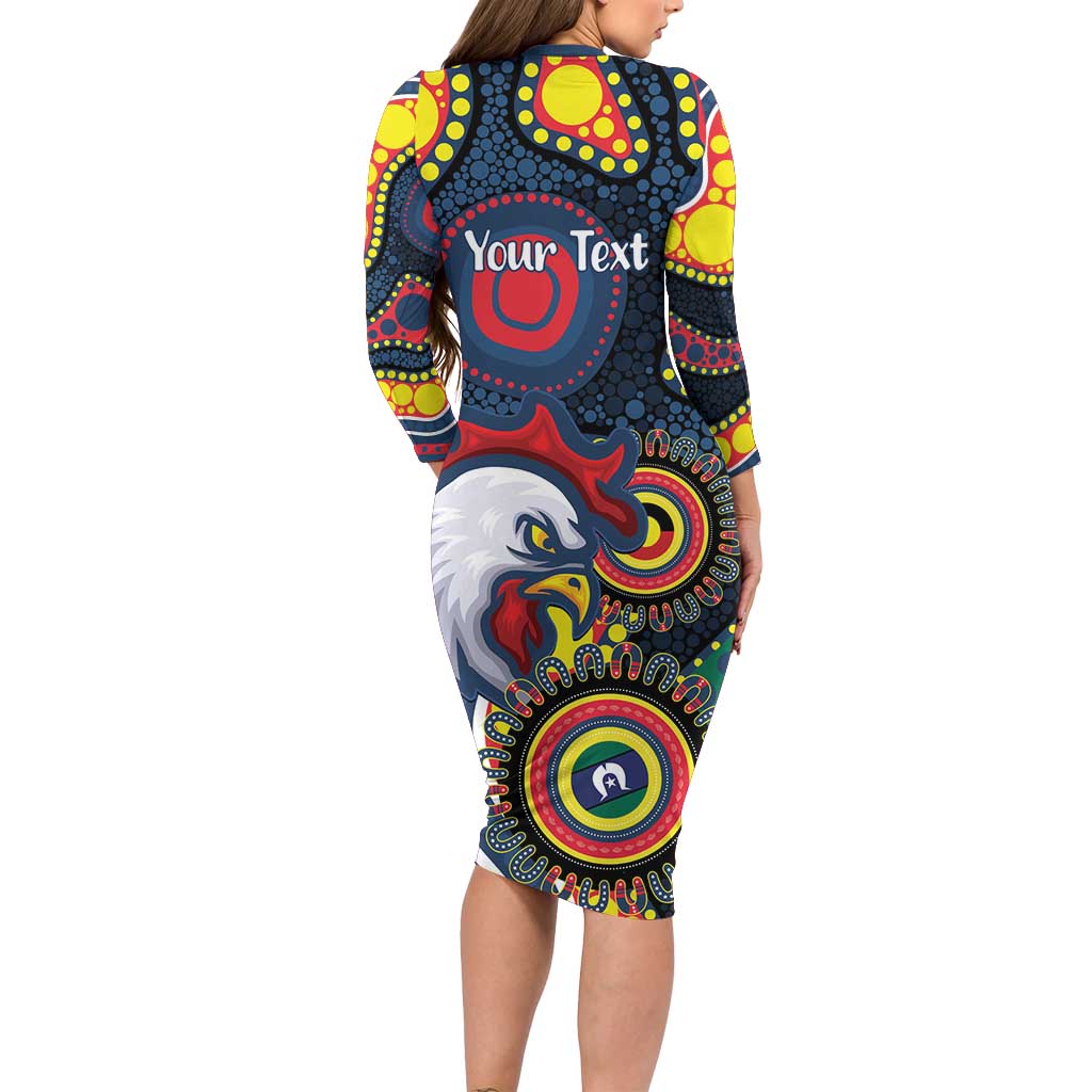 Roosters NAIDOC Week 2026 Personalised Family Matching Long Sleeve Bodycon Dress and Hawaiian Shirt 50 Years of Deadly Aboriginal Art