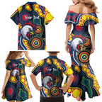 Roosters NAIDOC Week 2026 Personalised Family Matching Mermaid Dress and Hawaiian Shirt 50 Years of Deadly Aboriginal Art