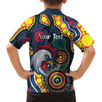 Roosters NAIDOC Week 2026 Personalised Family Matching Off Shoulder Maxi Dress and Hawaiian Shirt 50 Years of Deadly Aboriginal Art