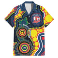 Roosters NAIDOC Week 2026 Personalised Family Matching Off Shoulder Maxi Dress and Hawaiian Shirt 50 Years of Deadly Aboriginal Art