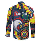 Roosters NAIDOC Week 2026 Personalised Family Matching Off Shoulder Maxi Dress and Hawaiian Shirt 50 Years of Deadly Aboriginal Art