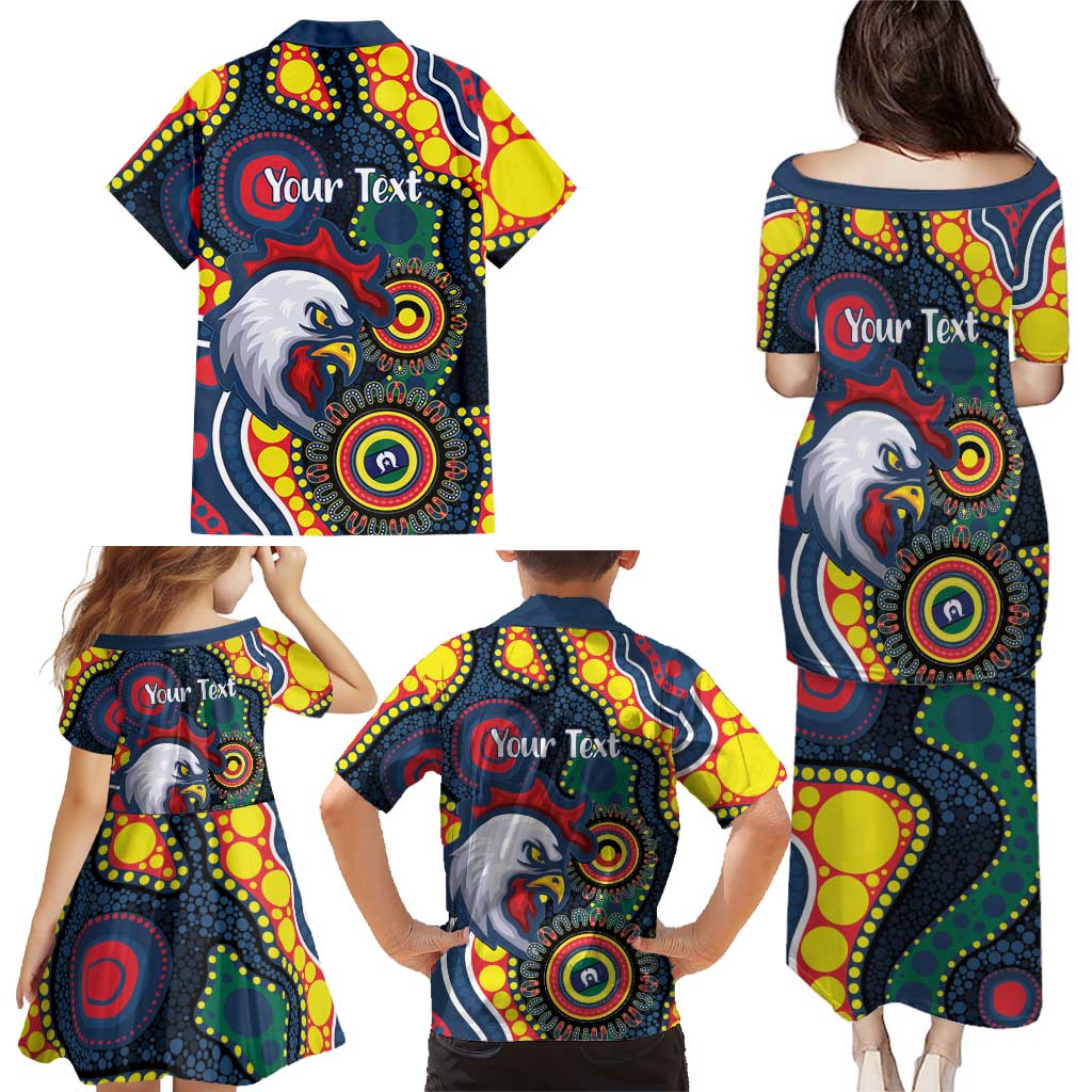 Roosters NAIDOC Week 2026 Personalised Family Matching Puletasi and Hawaiian Shirt 50 Years of Deadly Aboriginal Art
