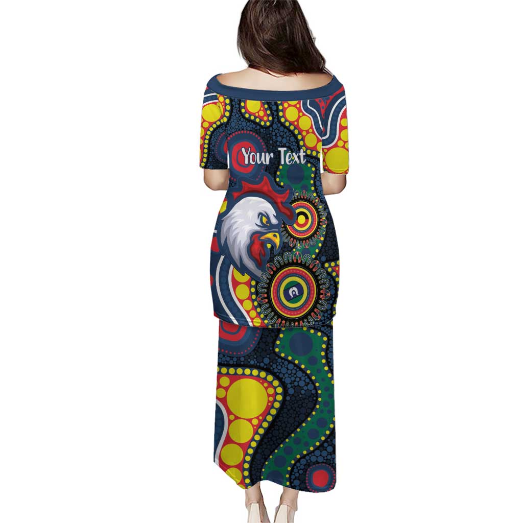 Roosters NAIDOC Week 2026 Personalised Family Matching Puletasi and Hawaiian Shirt 50 Years of Deadly Aboriginal Art