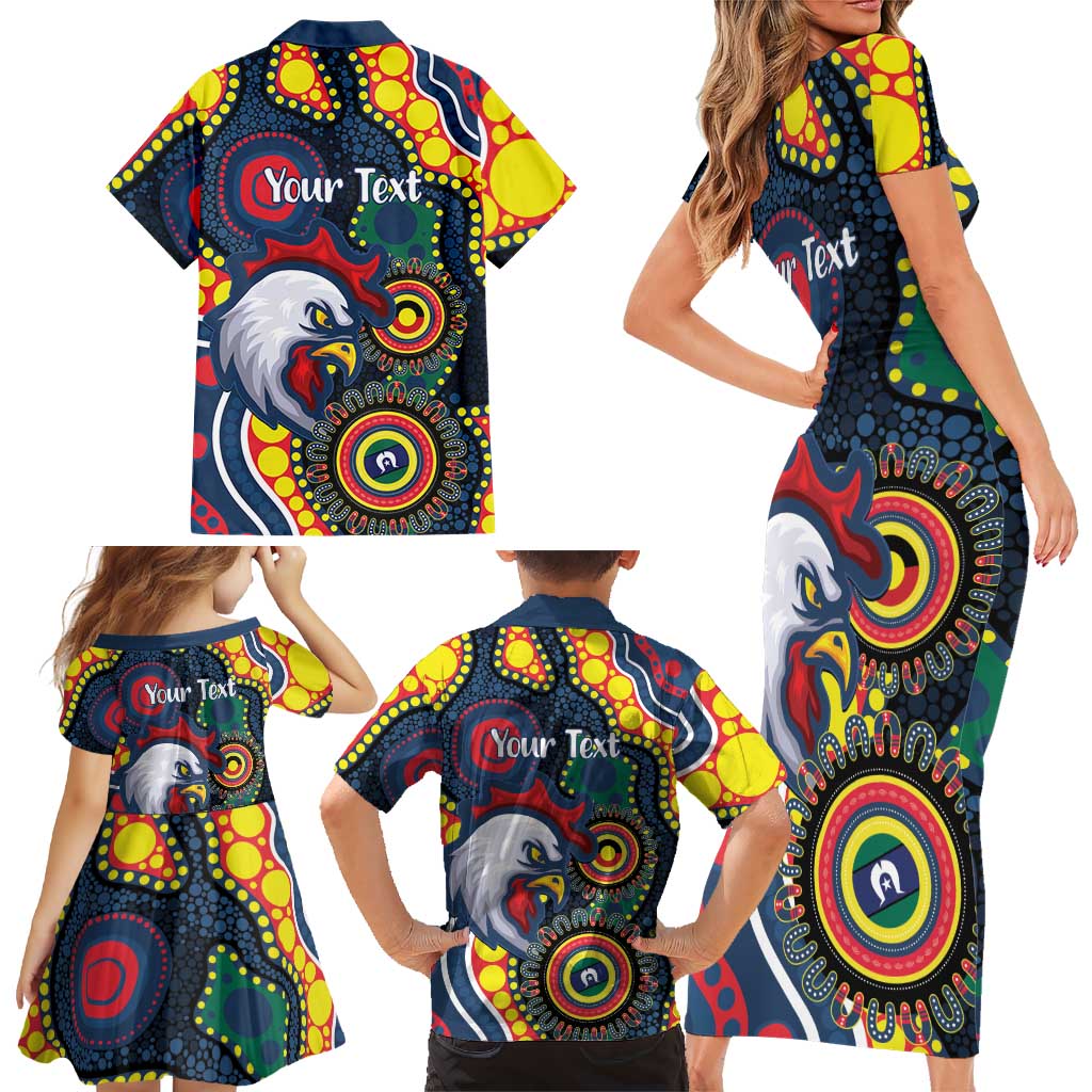 Roosters NAIDOC Week 2026 Personalised Family Matching Short Sleeve Bodycon Dress and Hawaiian Shirt 50 Years of Deadly Aboriginal Art