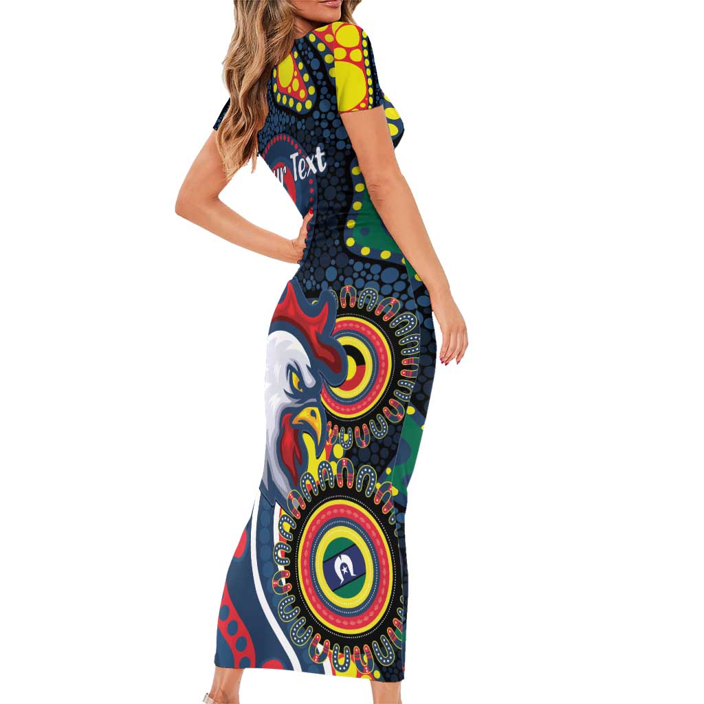 Roosters NAIDOC Week 2026 Personalised Family Matching Short Sleeve Bodycon Dress and Hawaiian Shirt 50 Years of Deadly Aboriginal Art