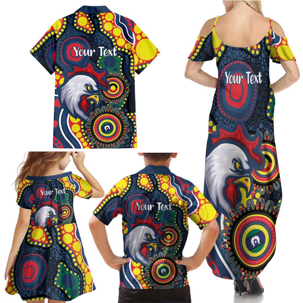 Roosters NAIDOC Week 2026 Personalised Family Matching Summer Maxi Dress and Hawaiian Shirt 50 Years of Deadly Aboriginal Art