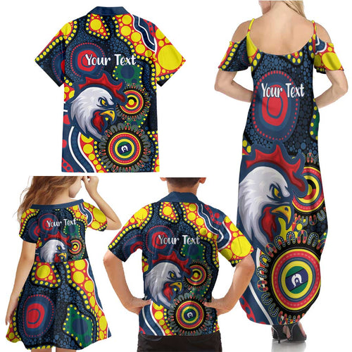 Roosters NAIDOC Week 2026 Personalised Family Matching Summer Maxi Dress and Hawaiian Shirt 50 Years of Deadly Aboriginal Art