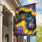 Roosters NAIDOC Week 2026 Personalised Garden Flag 50 Years of Deadly Aboriginal Art