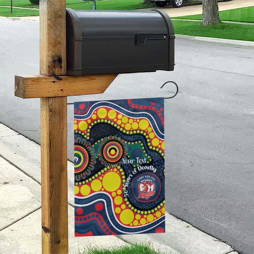 Roosters NAIDOC Week 2026 Personalised Garden Flag 50 Years of Deadly Aboriginal Art