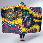 Roosters NAIDOC Week 2026 Personalised Hooded Blanket 50 Years of Deadly Aboriginal Art