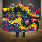 Roosters NAIDOC Week 2026 Personalised Hooded Blanket 50 Years of Deadly Aboriginal Art