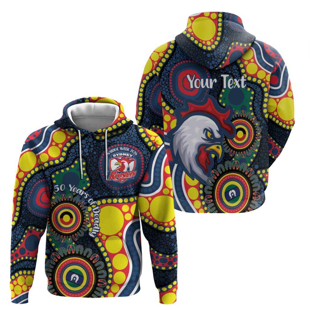 Roosters NAIDOC Week 2026 Personalised Hoodie 50 Years of Deadly Aboriginal Art