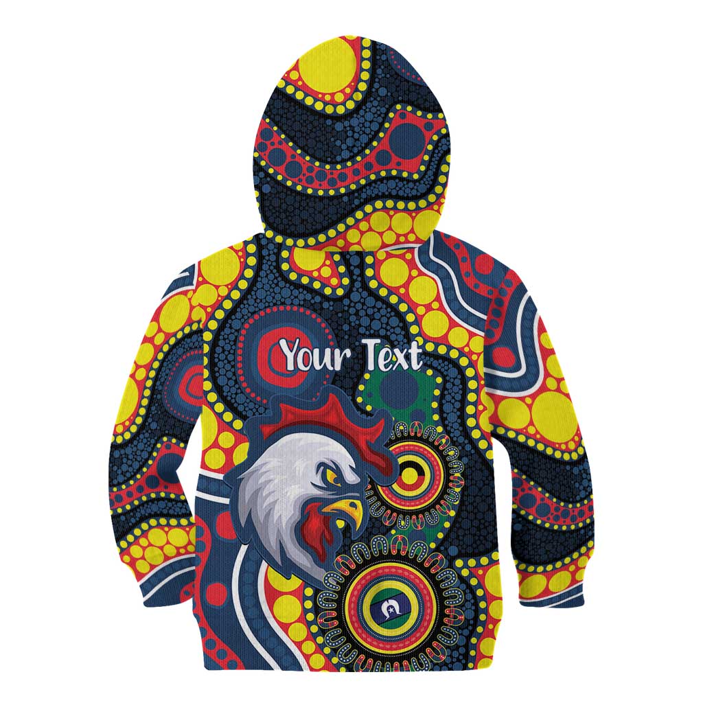 Roosters NAIDOC Week 2026 Personalised Kid Hoodie 50 Years of Deadly Aboriginal Art