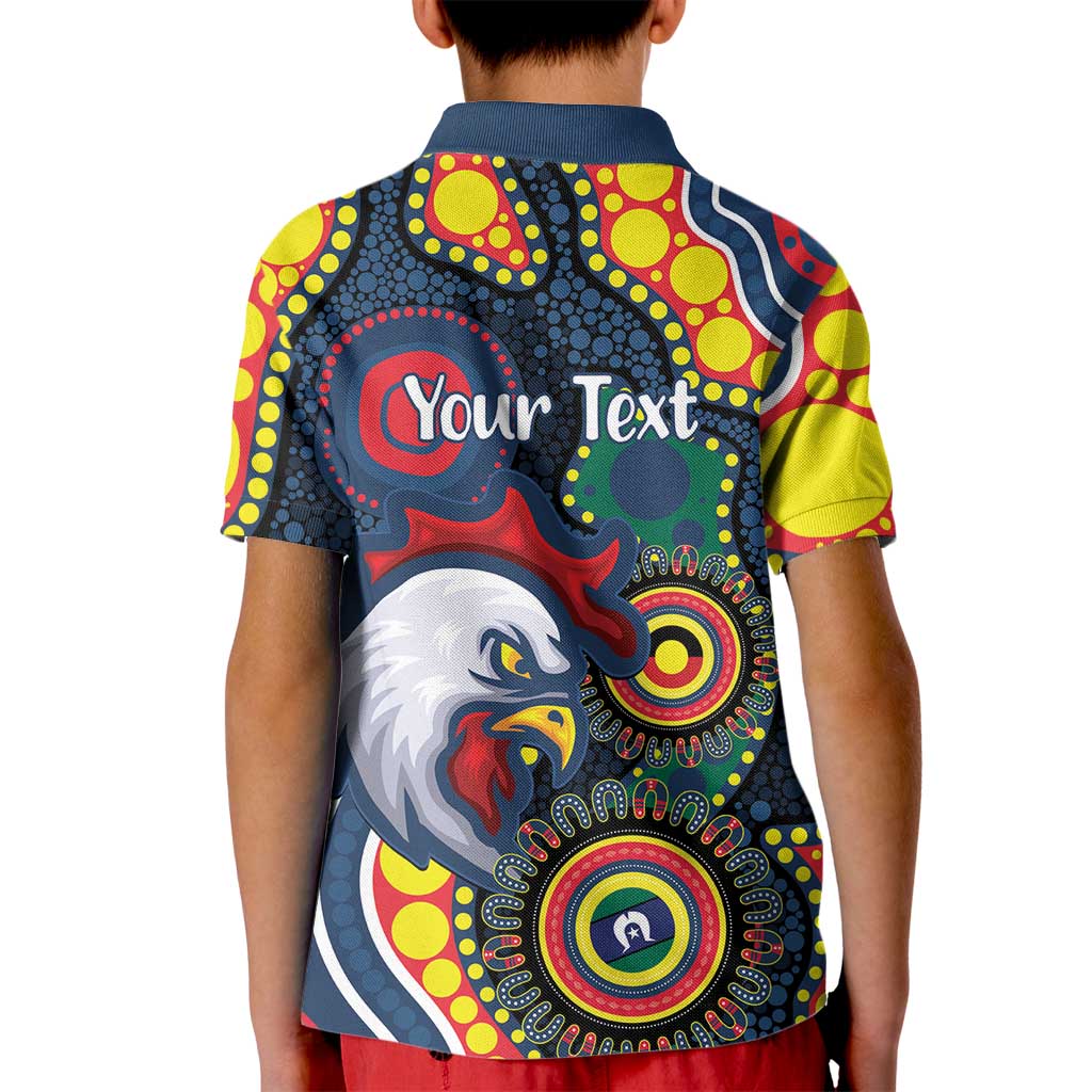 Roosters NAIDOC Week 2026 Personalised Kid Polo Shirt 50 Years of Deadly Aboriginal Art