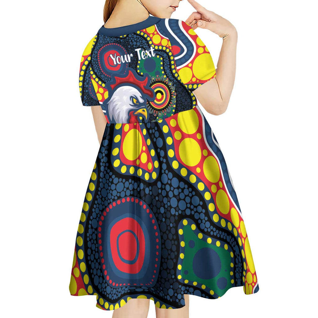 Roosters NAIDOC Week 2026 Personalised Kid Short Sleeve Dress 50 Years of Deadly Aboriginal Art