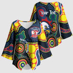 Roosters NAIDOC Week 2026 Personalised Kimono Sleeve Blouse 50 Years of Deadly Aboriginal Art