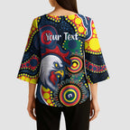 Roosters NAIDOC Week 2026 Personalised Kimono Sleeve Blouse 50 Years of Deadly Aboriginal Art