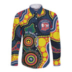 Roosters NAIDOC Week 2026 Personalised Long Sleeve Button Shirt 50 Years of Deadly Aboriginal Art
