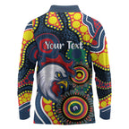 Roosters NAIDOC Week 2026 Personalised Long Sleeve Polo Shirt 50 Years of Deadly Aboriginal Art