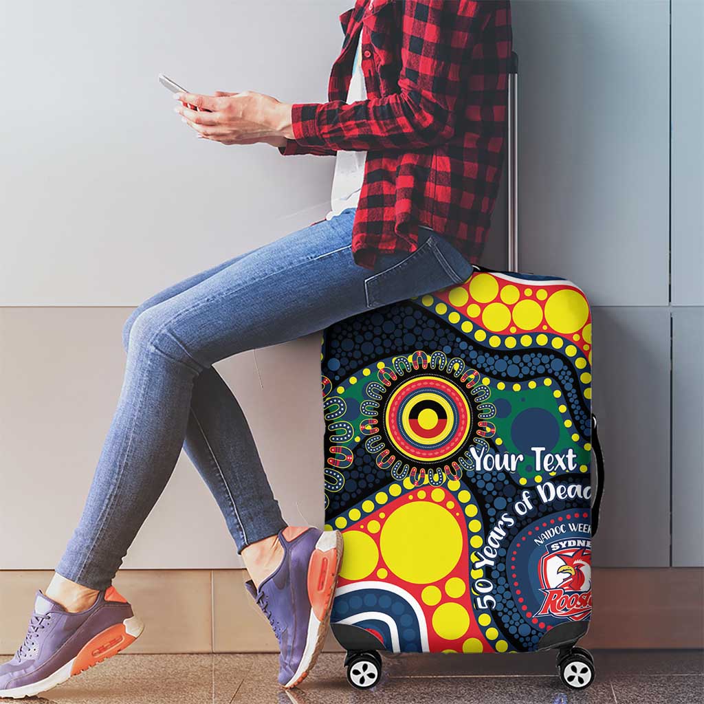 Roosters NAIDOC Week 2026 Personalised Luggage Cover 50 Years of Deadly Aboriginal Art