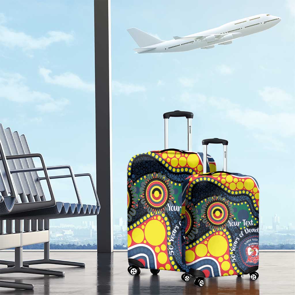 Roosters NAIDOC Week 2026 Personalised Luggage Cover 50 Years of Deadly Aboriginal Art