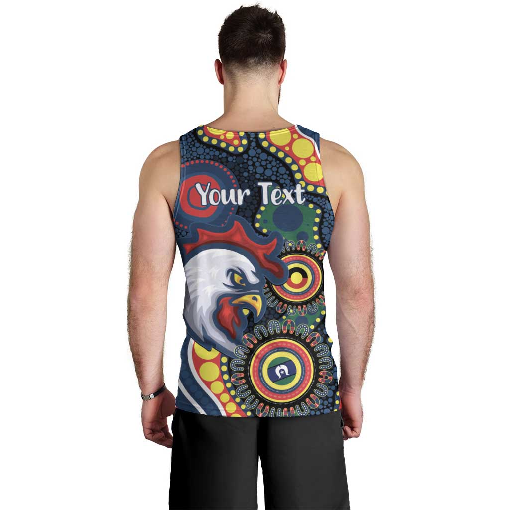 Roosters NAIDOC Week 2026 Personalised Men Tank Top 50 Years of Deadly Aboriginal Art