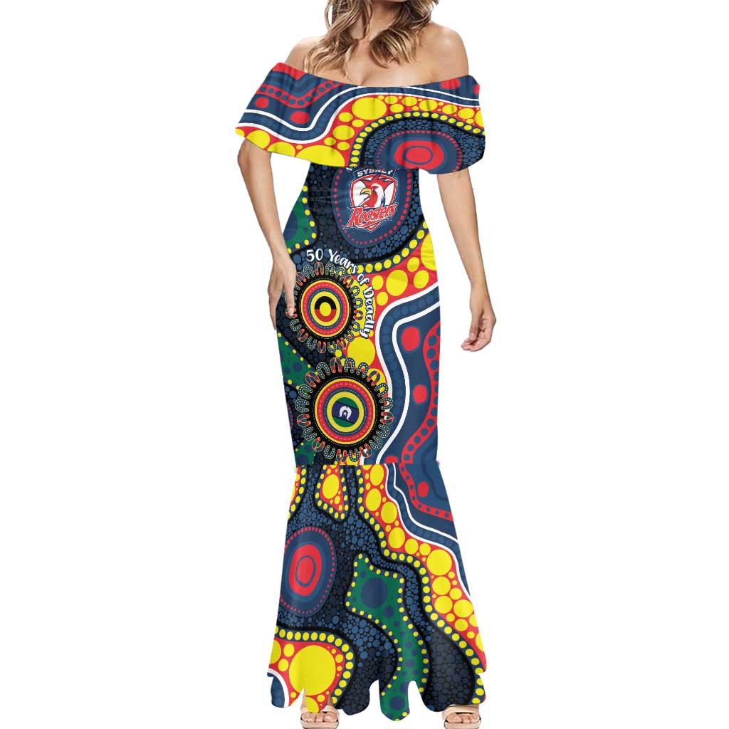 Roosters NAIDOC Week 2026 Personalised Mermaid Dress 50 Years of Deadly Aboriginal Art