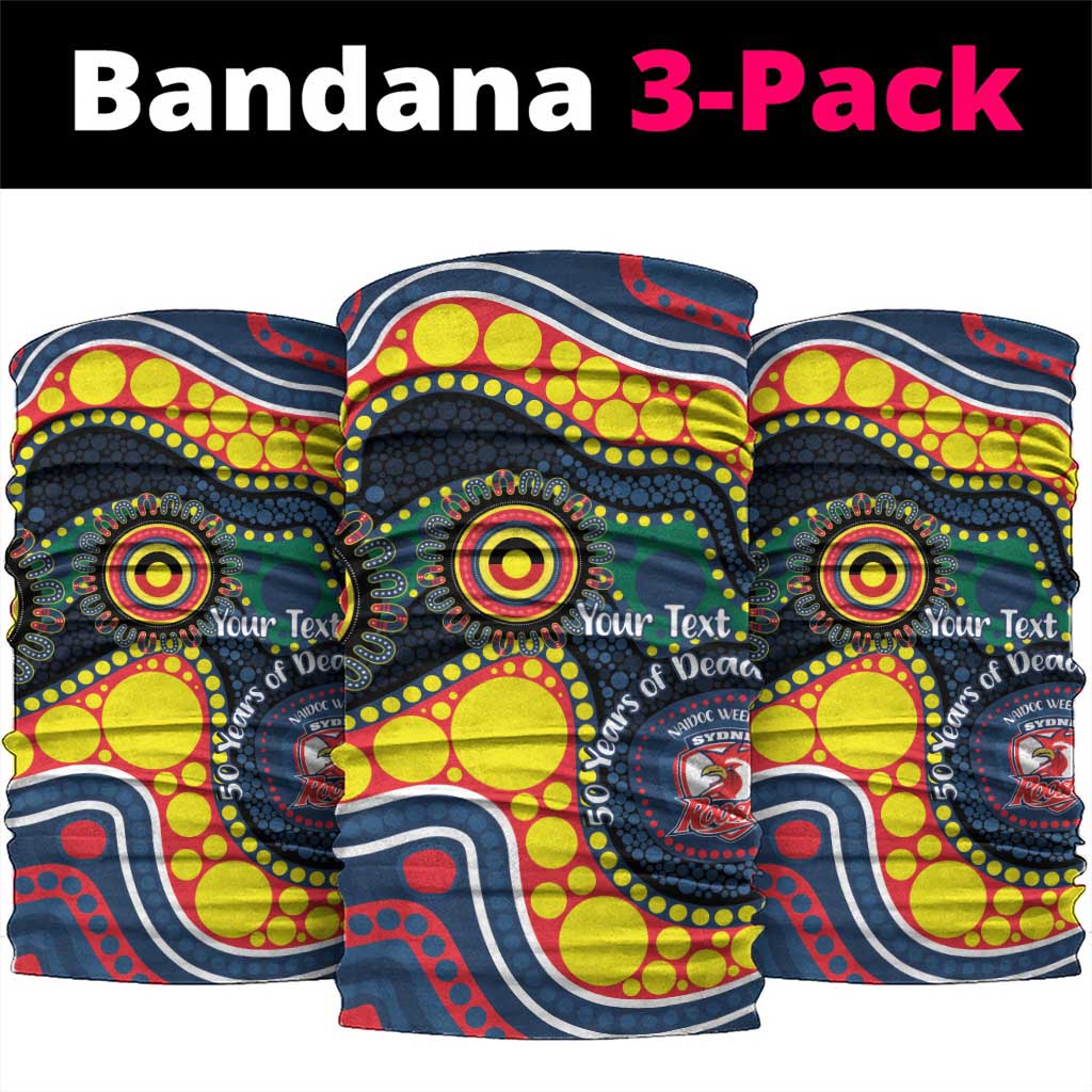 Roosters NAIDOC Week 2026 Personalised Neck Gaiter 50 Years of Deadly Aboriginal Art