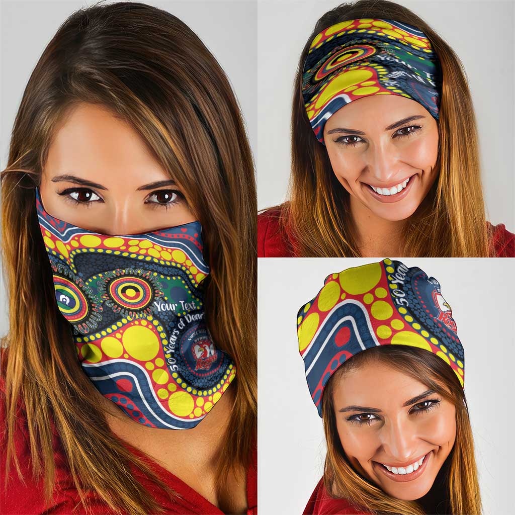 Roosters NAIDOC Week 2026 Personalised Neck Gaiter 50 Years of Deadly Aboriginal Art