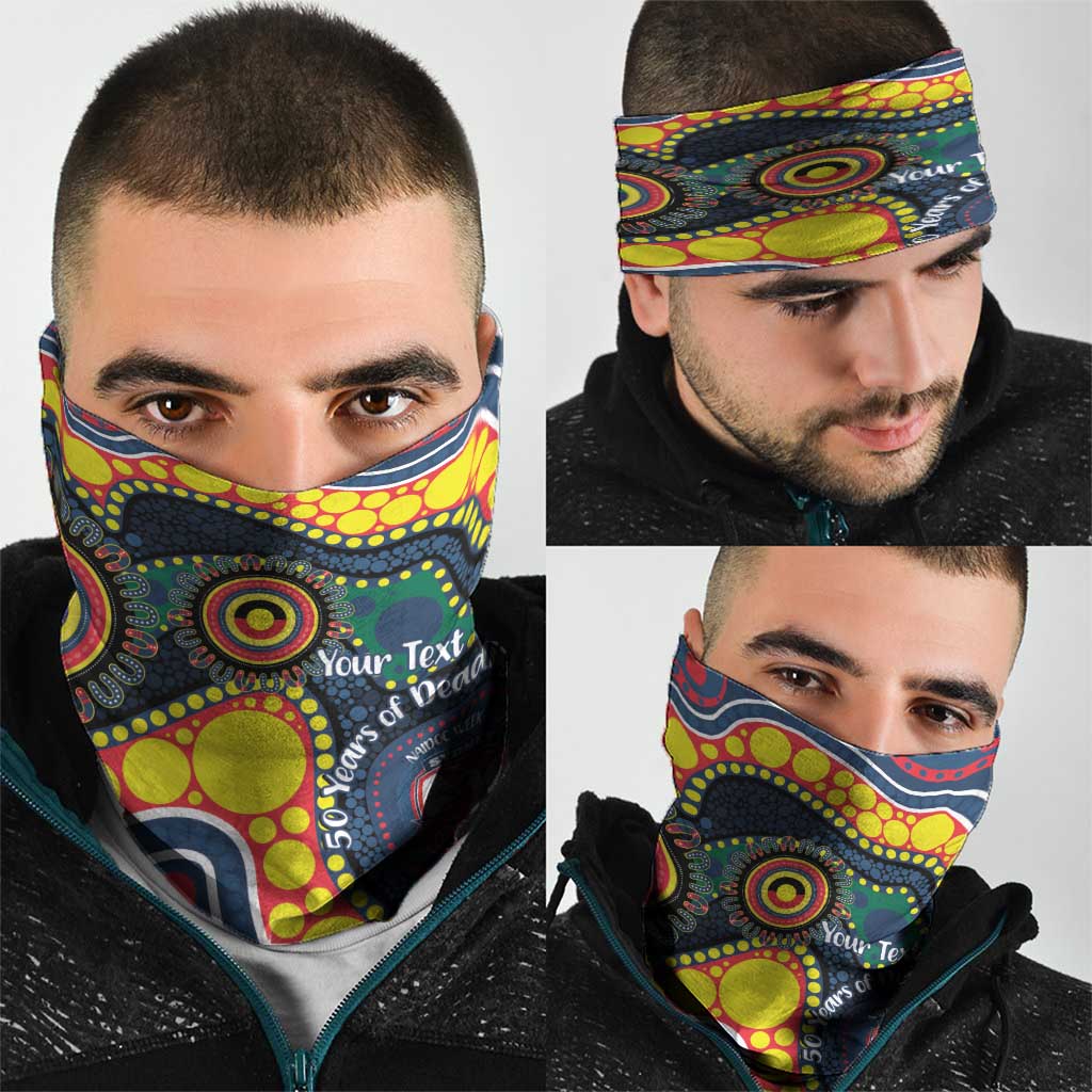 Roosters NAIDOC Week 2026 Personalised Neck Gaiter 50 Years of Deadly Aboriginal Art