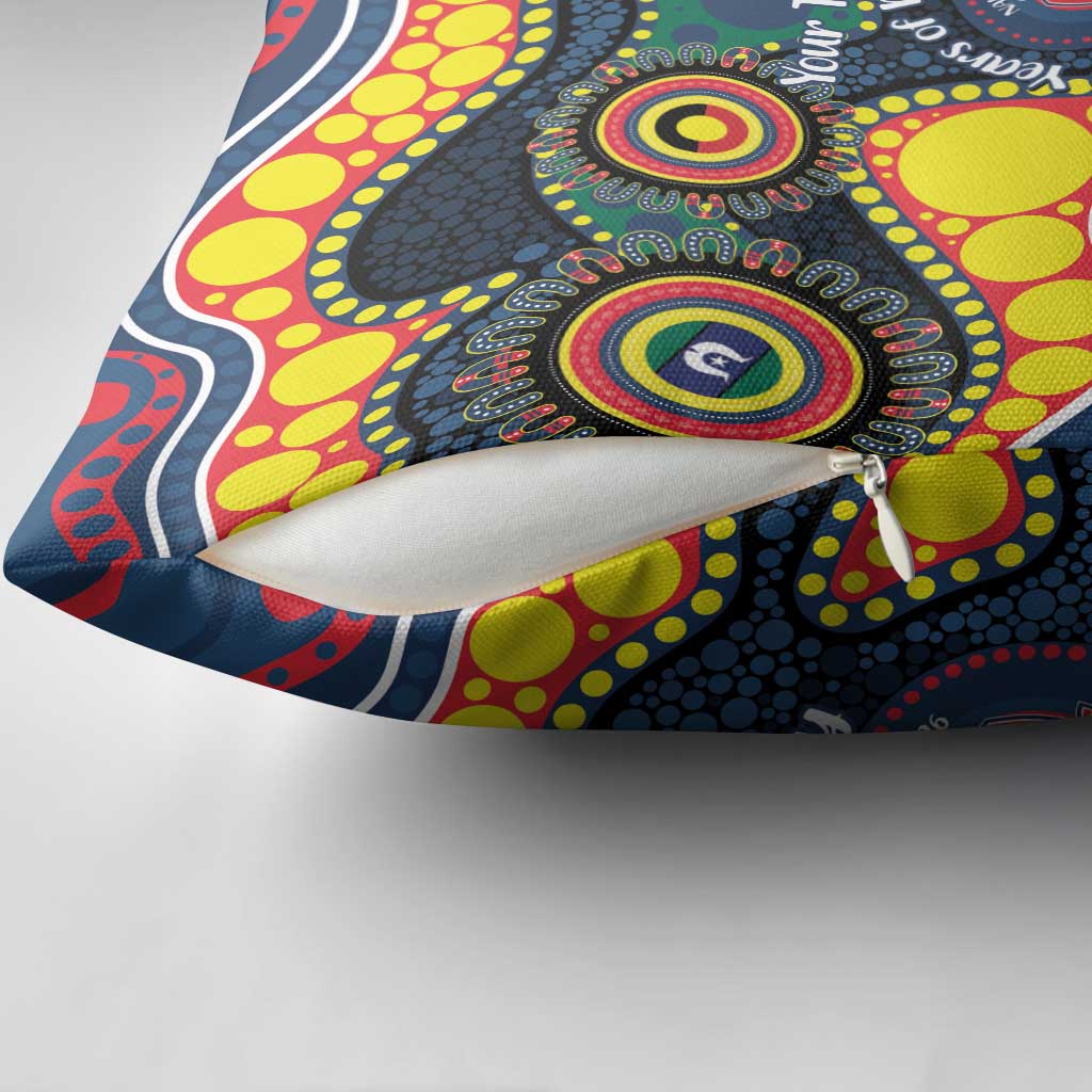Roosters NAIDOC Week 2026 Personalised Pillow Cover 50 Years of Deadly Aboriginal Art
